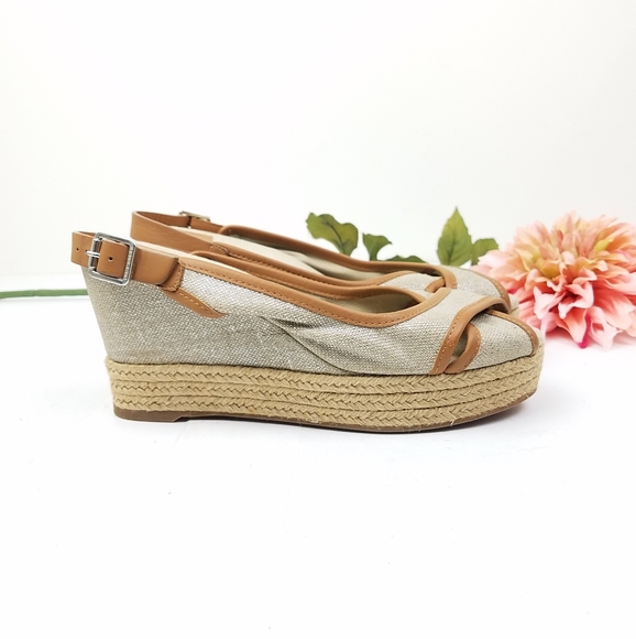 Tory Burch wedge fabric espadrille size 8 - Picture 8 of 8